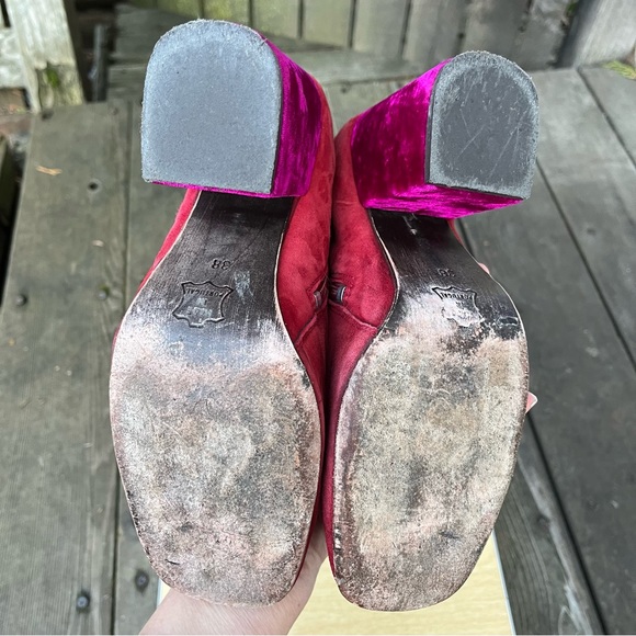 Free People Paramount Suede & Velvet Ankle Boots Sz 38 - Picture 6 of 15